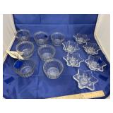 7 - Kerr Jam Jars & 6 Clear Glass Candle Holders