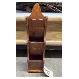 Wooden Letter/Bill Organizer 22"H x 5"W