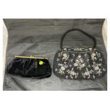 Beaded Bag & Velvet Clutch