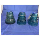 3 - Blue Glass Insulators