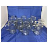 9 - Handled Jar Drinking Glasses