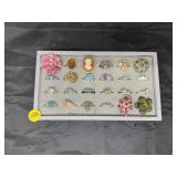 Tray of Fashion Rings