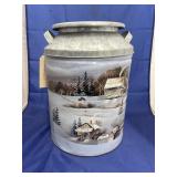Milk Can Shaped Holiday Tin