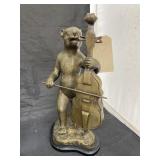 Metal Musical Bear Statue