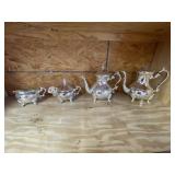 2 - Silver Toned Tea Pots - Sugar - Creamer