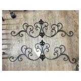 2 Pcs - Matching Metal Wall Art 31"x11"