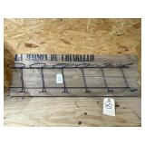 Metal/Wood Wall Wine Holder 36'x12'