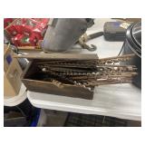 Metal Box w/Assorted Drill Bits
