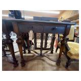 2-Drawer Hall Table Wood/Metal 31'x18'x30'