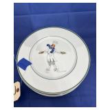 6 - Skating Chef by Guy Buffet Porcelain Plates