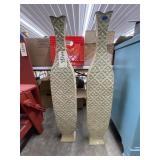 2- Metal Vases 42'H