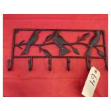 6 Hook Metal Bird Key Rack 16'x7'