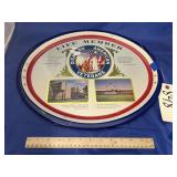 Life Member Veterans Oval Metal Tray 18'