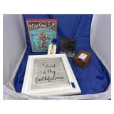 Metal Bookends - Religious Canvas - Framed Art