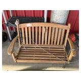 Wooden Hanging Swing Bench 48'L