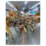 Faux Flowers in Metal Planter