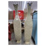 2- Metal Vases 42"H