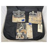 3 - Plaster Fleur De Lis Wall Dï¿½cor Pcs