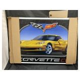 Metal Corvette Sign NIB 17"x12"