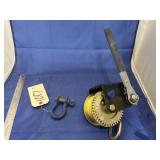 20ft Hand Strap Trailer Winch - Clevis