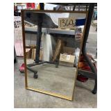 Gold Framed Wall Mirror 24"x16"