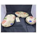 Divided Bowl - Divided Plate chipped - 5 Bowls