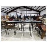 4 - Western Themed Bar Metal Stools 30'H