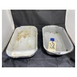 2 - Enameled Baking Dishes