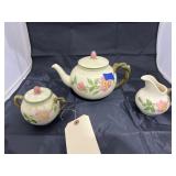 Franciscan Pottery Teapot - Sugar - Creamer