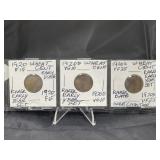 1920 PDS (3) Wheat Cents Rarer Early Date Year Set