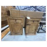 Pair Rustic Night Stands 19'L x 16'W x 28'H