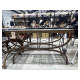 Metal Glass Topped Sofa Table