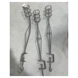 3 - Cast Iron Tiki Holders