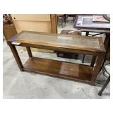 Wood Glass Topped Hall Table