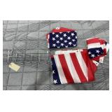 2 American Flags - Over the Door Hook Rack