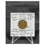 1955 ï¿½Poor Manï¿½s Double Dieï¿½ Error Wheat Cent 2'ï¿½