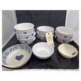 7 - Chicken Soup Bowls - 3 Assorted Bowls