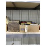 Jars of Nails - Wooden Tool Box w/Bags of Nails