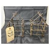 2 Pcs -  Metal House Dï¿½cor