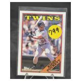 1988 Topps Baseball Card #120 Kirby Puckett