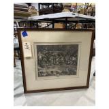 Framed/Matted Fit Ticket Lithograph 25'x23'
