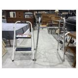 Metal Walker & Rubbermaid 2-Step Footstool