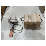 Vintage Shop Light - Wood Blasting Caps Box