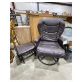 Rocking Swivel Office Chair w/Foot Stool