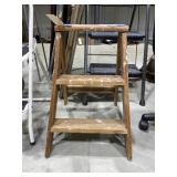 Wooden 2-Step Folding Ladder - 2ft