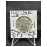 1965 Kennedy Silver Half $ Ch. BU MS68+