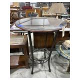 Tall Round Glass Topped Table 30'Dia x 40'H