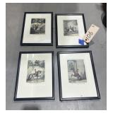 4 - Framed/Matted Prints 9'x12'