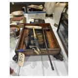 Wooden Elephant Tray & Short Polo Mallet