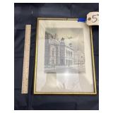 Framed Hand Colored Lithograph